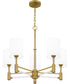 Gretchen 5-light Chandelier Aged Brass