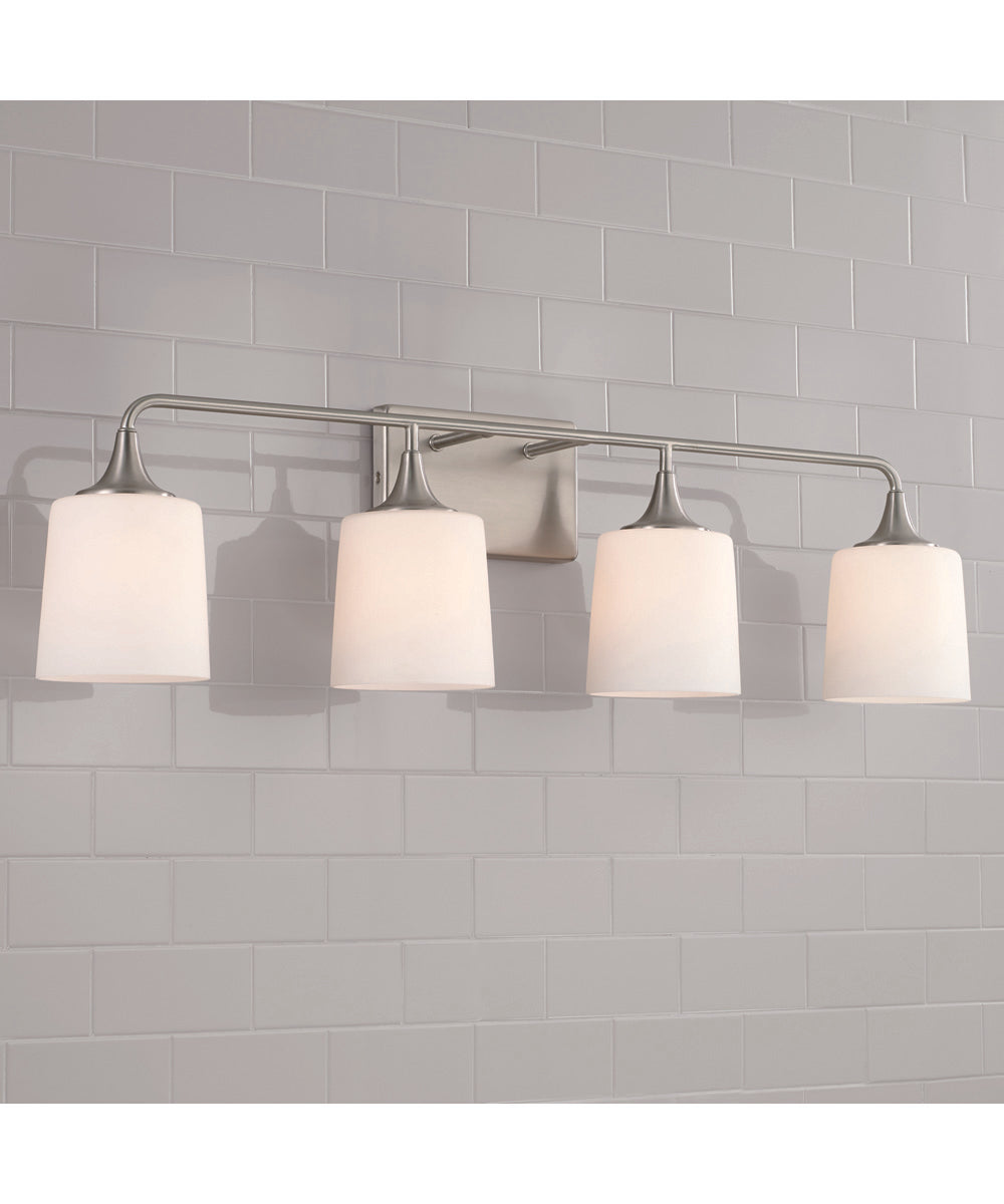 Presley 4-Light Vanity Brushed Nickel