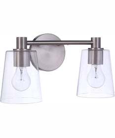 Emilio 2-Light Vanity Brushed Polished Nickel