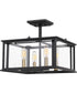 Citadel Medium 4-light Semi Flush Mount Earth Black