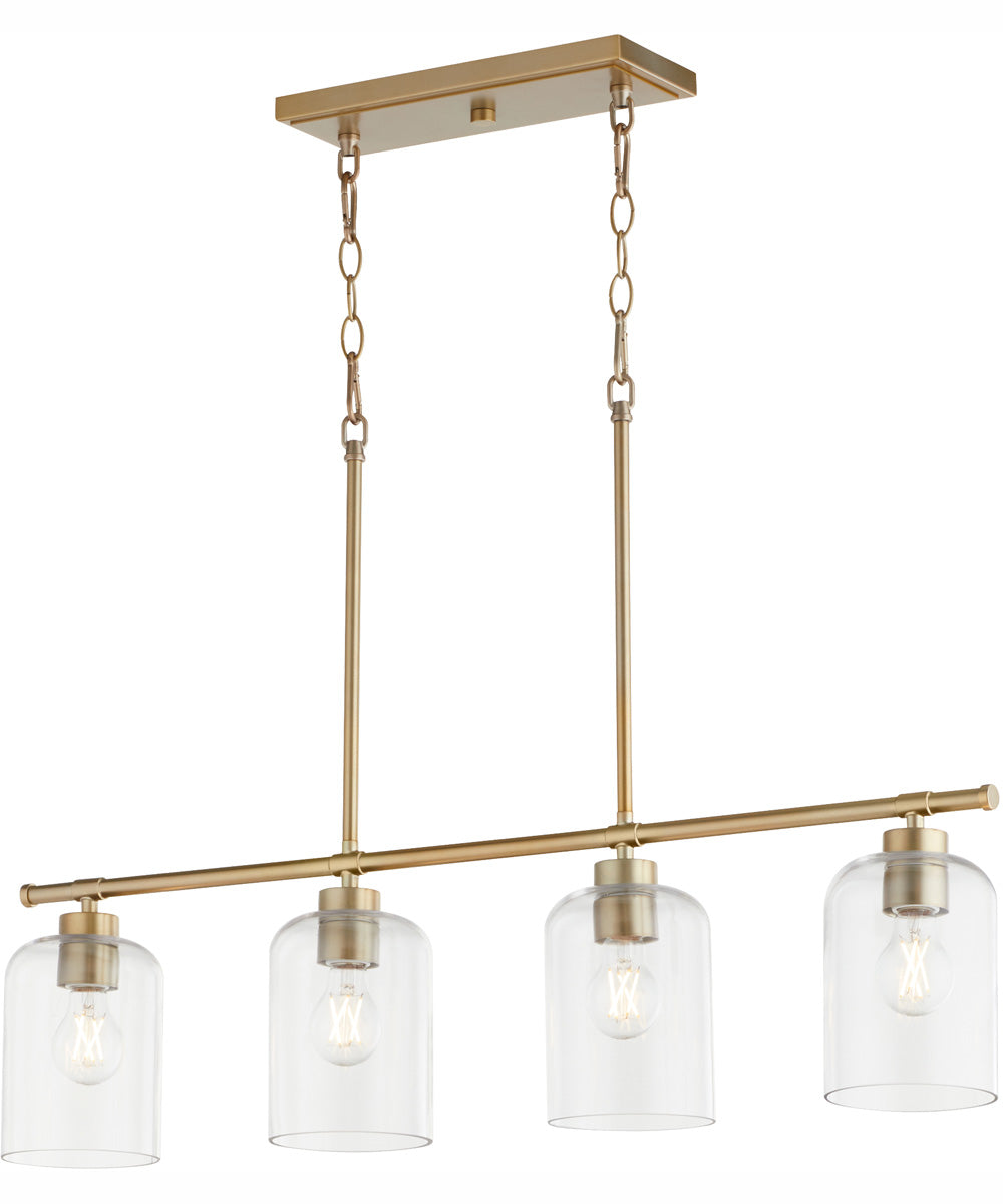Tribute 4-light Chandelier Aged Brass