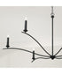 Grady 6-Light Chandelier Black Iron
