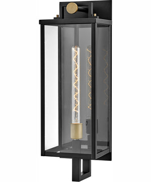 Catalina 1-Light Large Wall Mount Lantern in Black