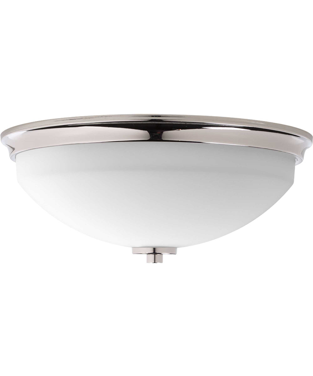 Replay 2-Light 14" Flush Mount Polished Nickel