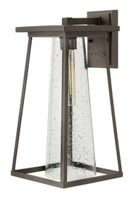 19"H Burke 1-Light Large Outdoor Wall Light in Oil Rubbed Bronze with Clear