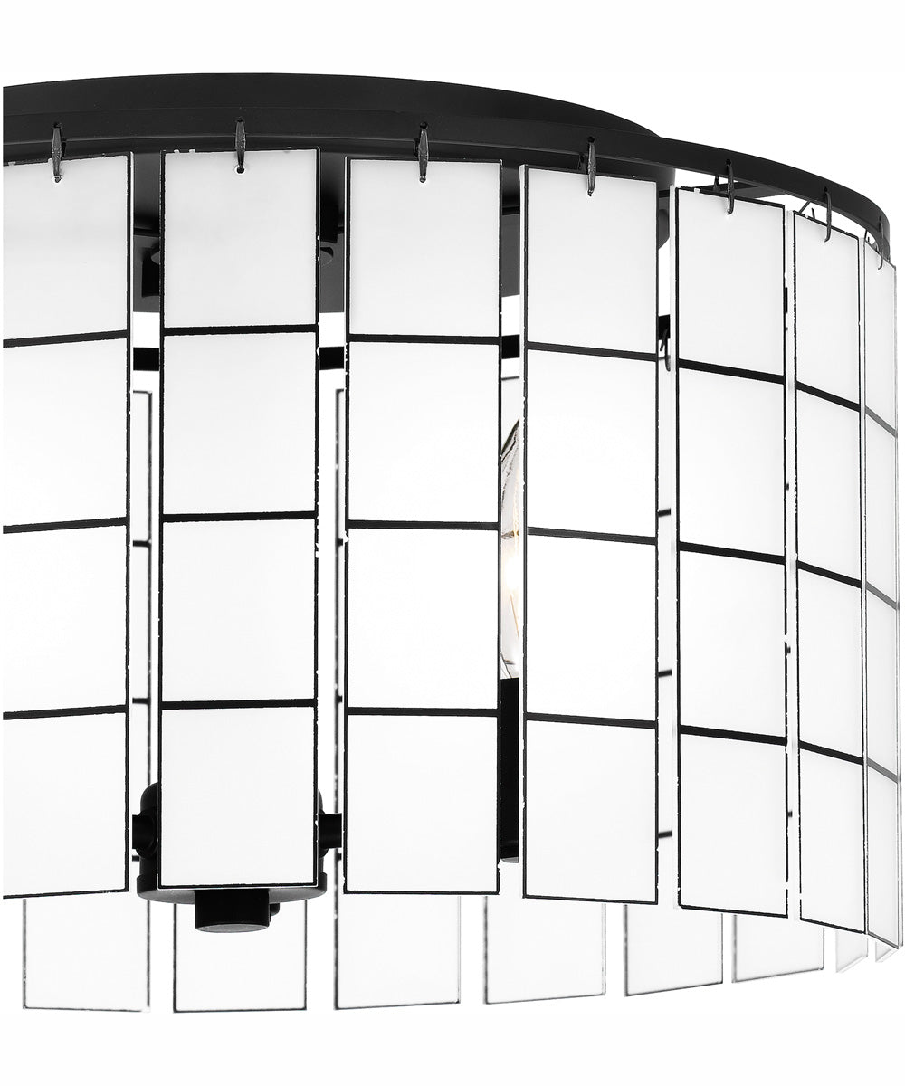 Seigler Medium 3-light Semi Flush Mount Matte Black