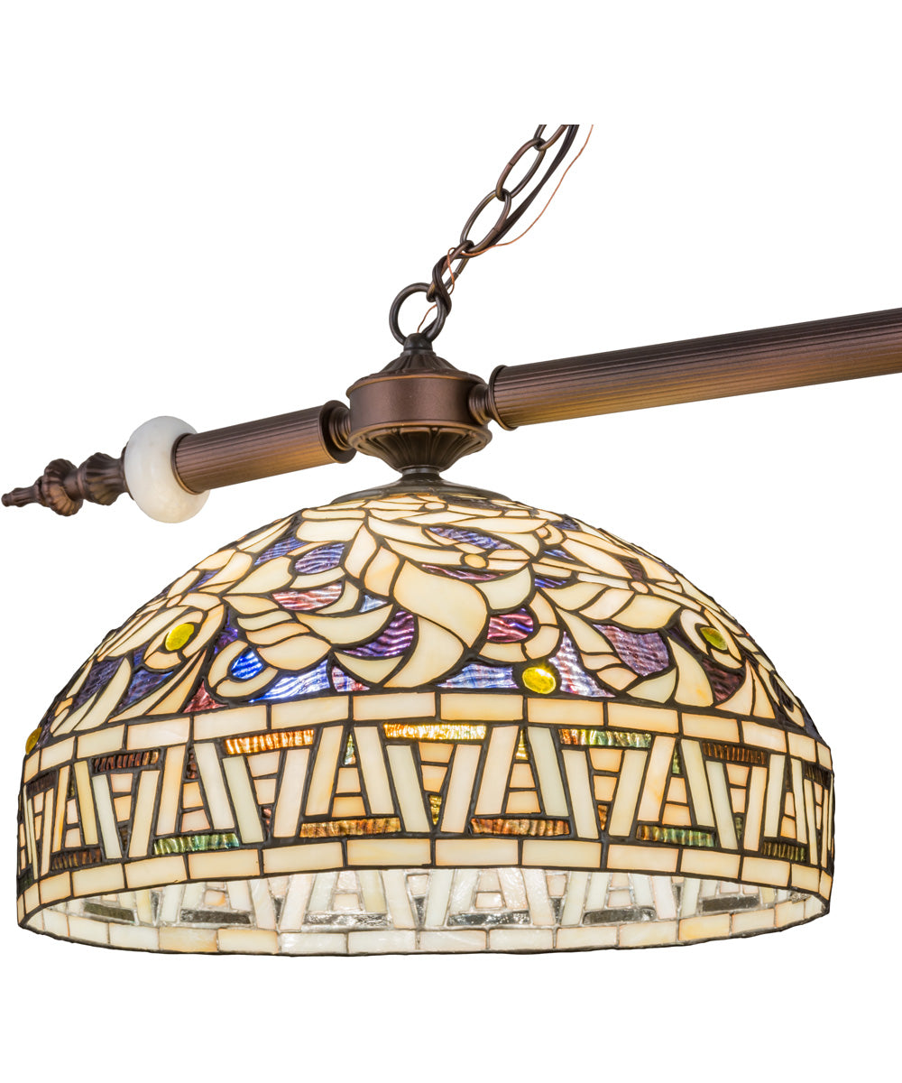 53"W Cockatoo Feathers 2 Light Island Pendant