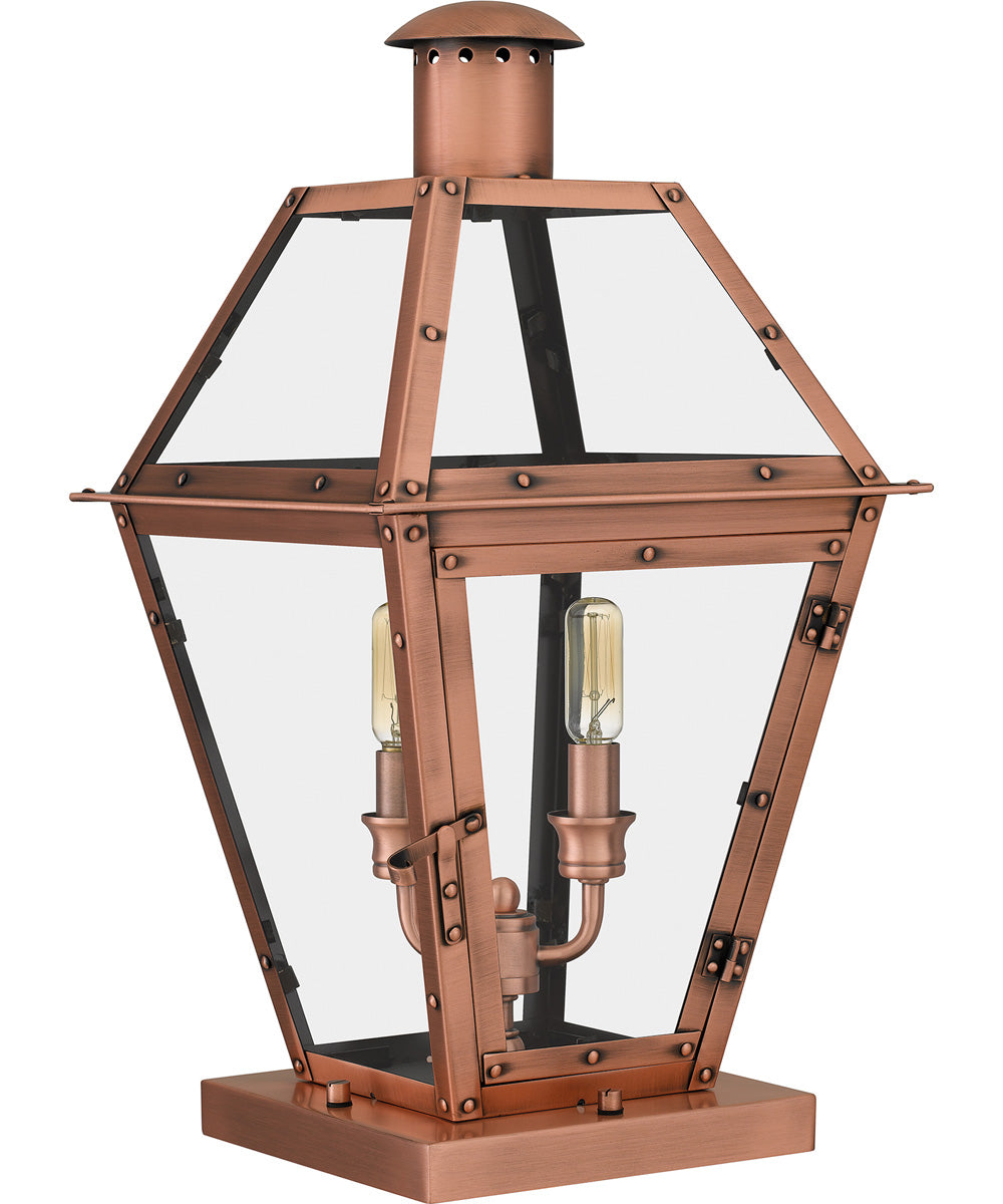 Rue De Royal 2-light Outdoor Post Light Aged Copper