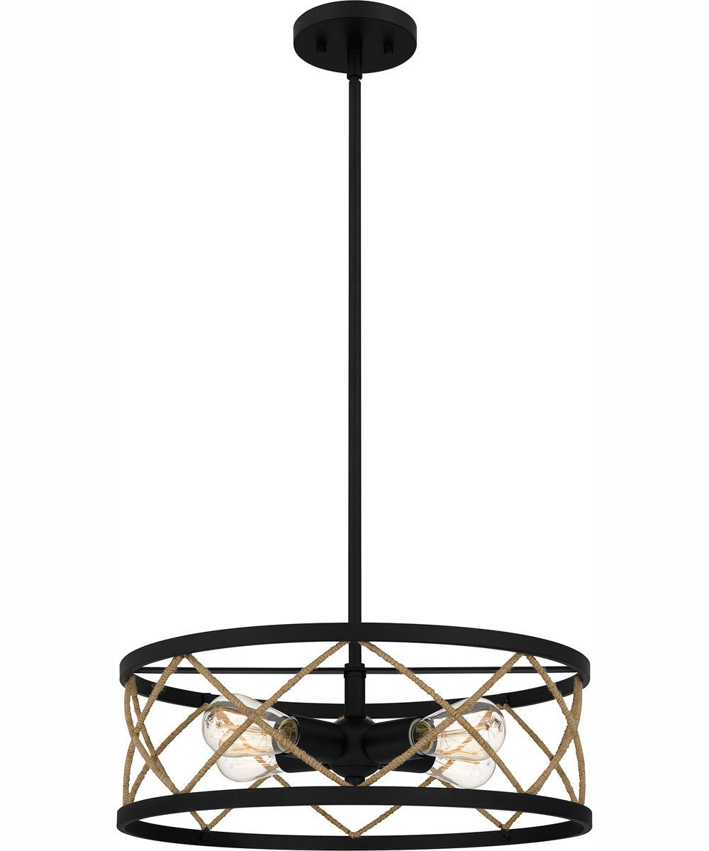 Quoizel Pendant Large 4-light Pendant Matte Black
