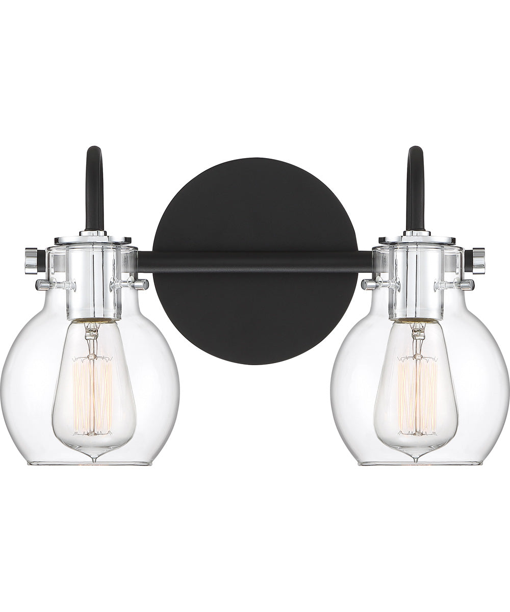 Andrews Medium 2-light Bath Light Earth Black