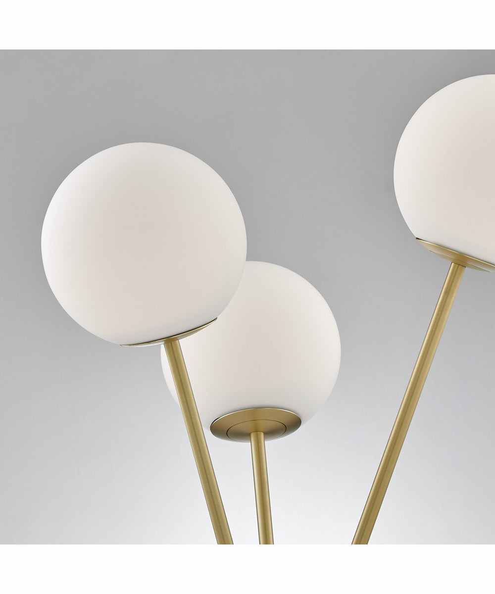 Lancy 3-Light 3-Light Floor Lamp Gold/Frost Glass Shade