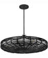 Ophelia 6-Light Medium Convertible Pendant in Black with Black Natural Shade