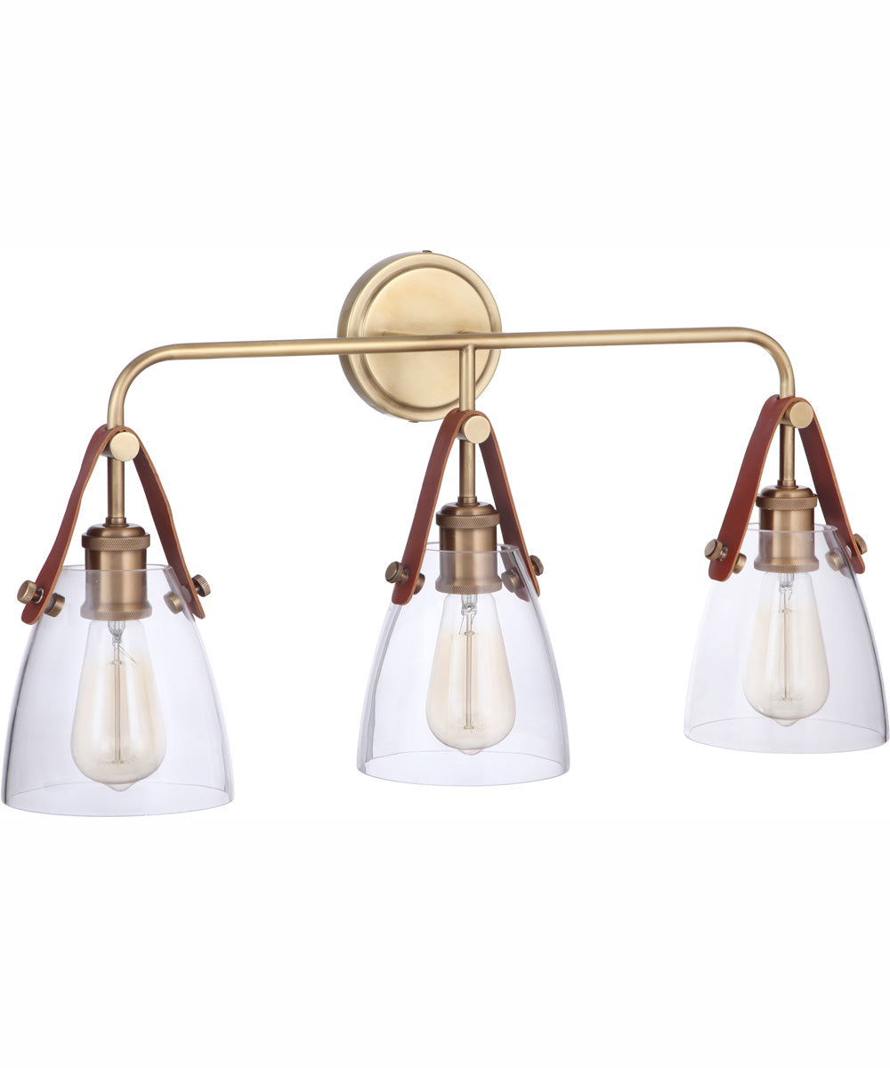 Hagen 3-Light Vanity Vintage Brass