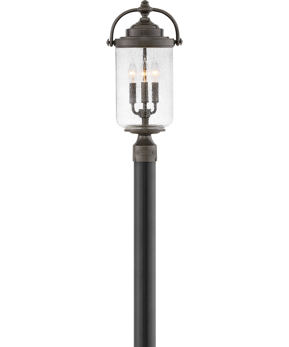 Willoughby 3-Light Large Outdoor Post Top or Pier Mount Lantern in Oil Rubbed Bronze
