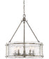 Fortress 5-light Pendant Mottled Silver