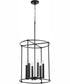 Olympus 6-light Entry Foyer Hall Chandelier Textured Black