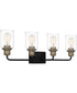 Cox Extra Large 4-light Bath Light Matte Black