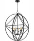 6-light Pendant Textured Black