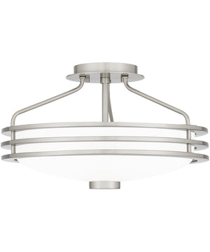 Emile 3-light Semi Flush Mount Brushed Nickel