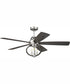 52" Reese 3-Light Ceiling Fan Polished Nickel