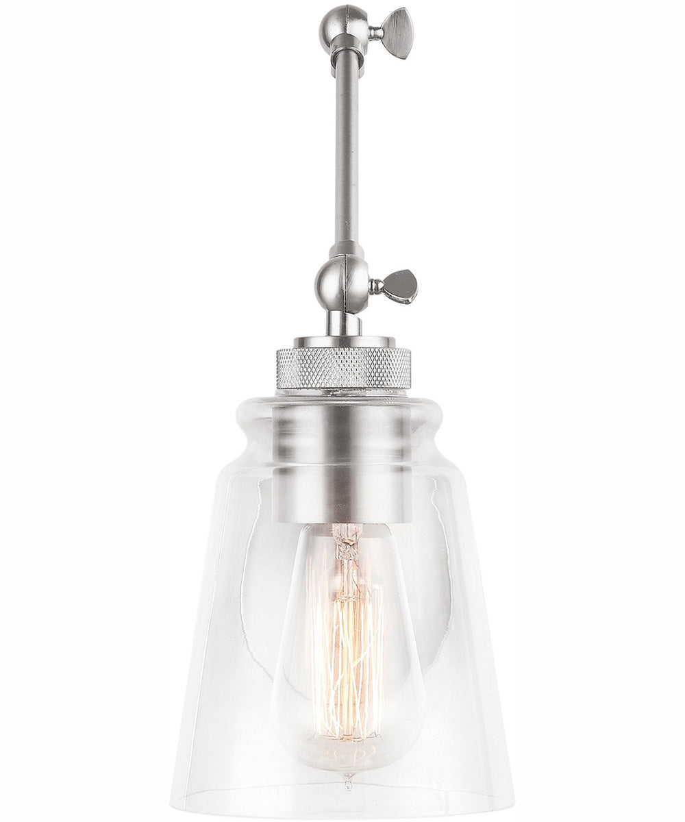 Profile 1-Light Plug In Sconce Brushed Nickel, 5"W