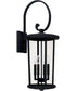 Howell 4-Light Outdoor Wall Mount Rain or Shine - Black with Clear Glass