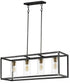 Capitol 4-Light Linear Pendant Black / Antique Brass