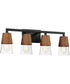 Carpenter 4-Light Bath Vanity Walnut / Black