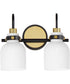 Milk 2-Light Bath Vanity Satin Brass