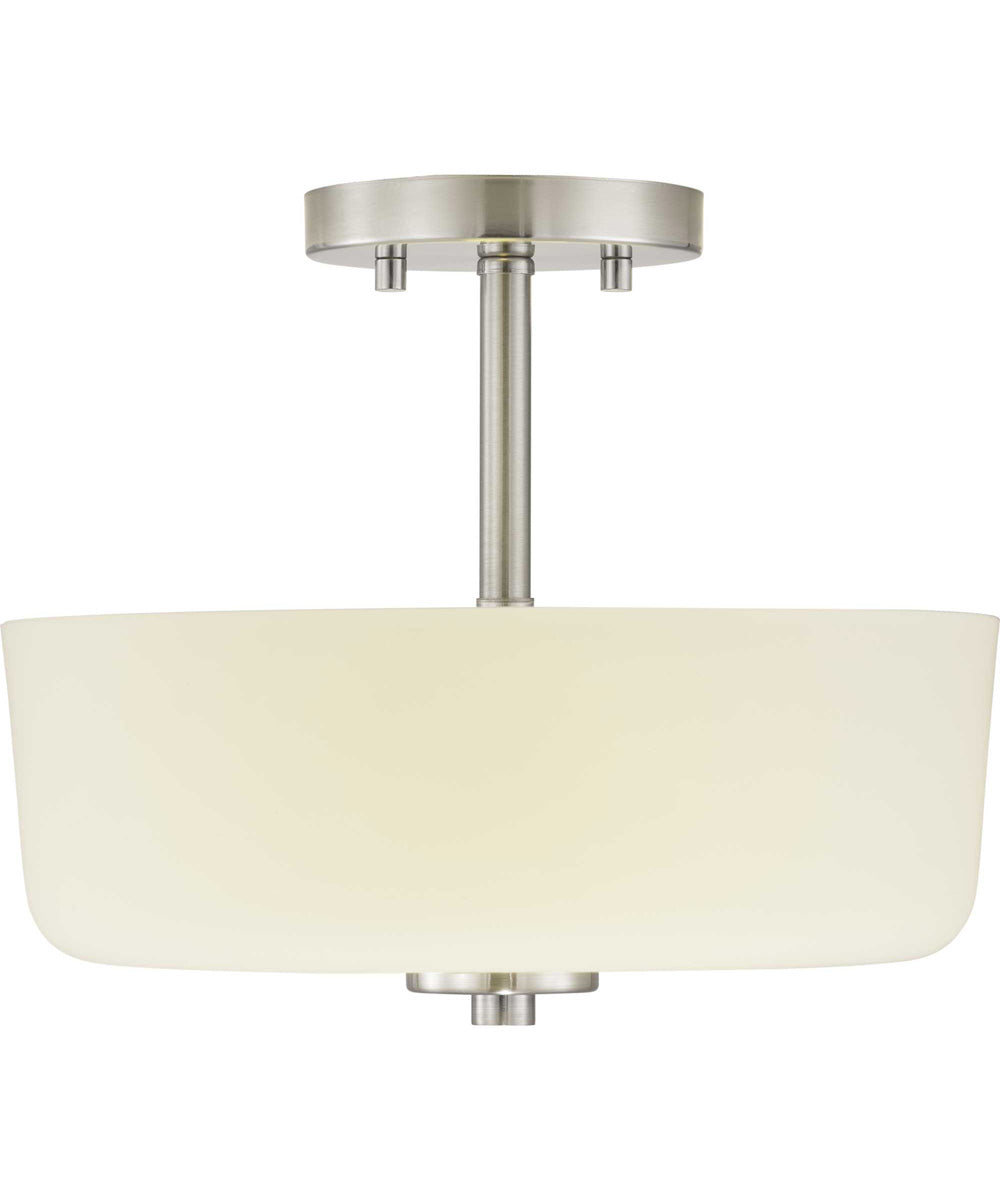 Tobin 2-Light 12-1/4" Semi-Flush Convertible Brushed Nickel