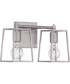 Dunn 2-Light Vanity Brushed Polished Nickel