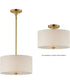Bongo 2-Light Pendant / Semi-Flush Mount Natural Aged Brass