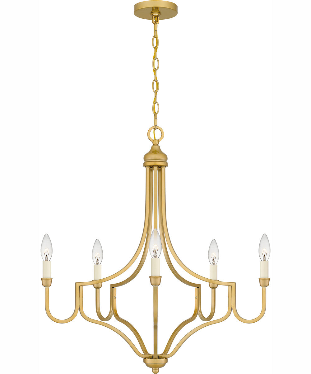 Mabel 5-light Chandelier Light Gold