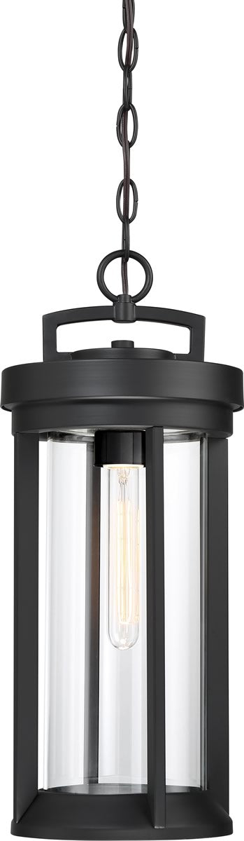 8"W Huron 1-Light Outdoor Aged Bronze / Clear