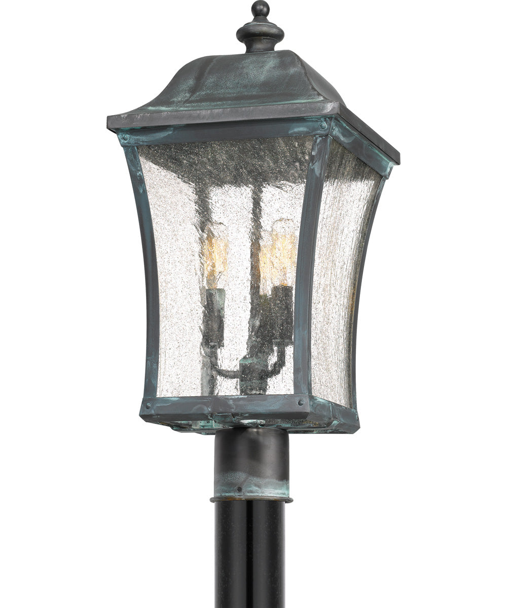 Bardstown Large 3-light Outdoor Post Light Aged Verde