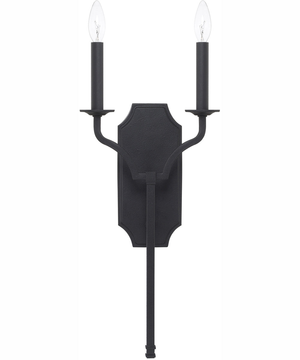 Ravenwood 2-Light Sconce Black Iron