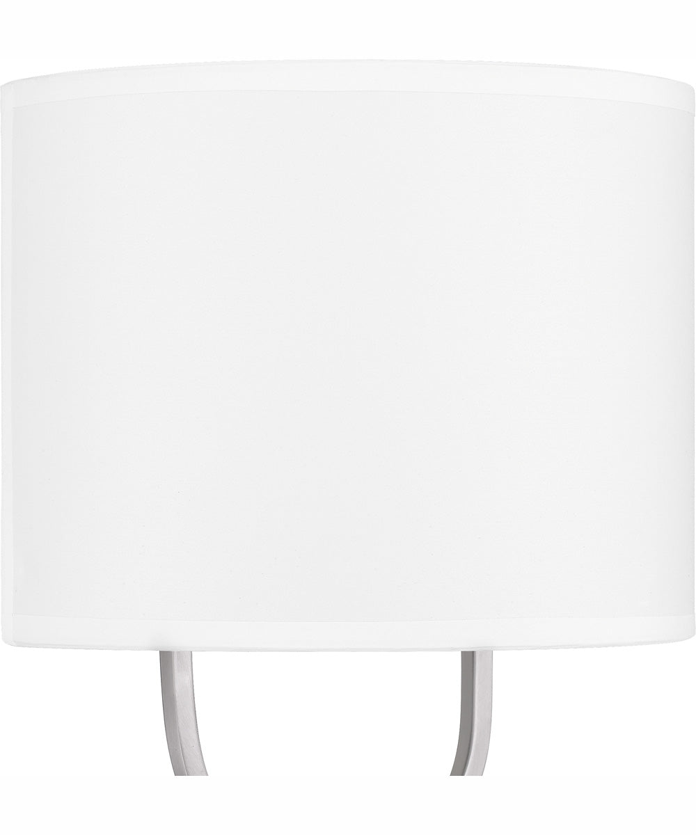 Quoizel Wood Small 1-light Wall Sconce Brushed Nickel