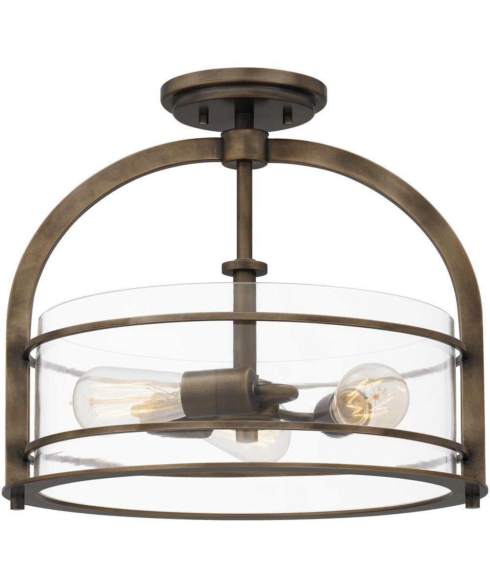 Toscana 3-light Semi Flush Mount Statuary Bronze