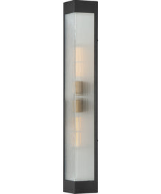 Triform 32 inch Outdoor Wall Sconce Black / Antique Brass