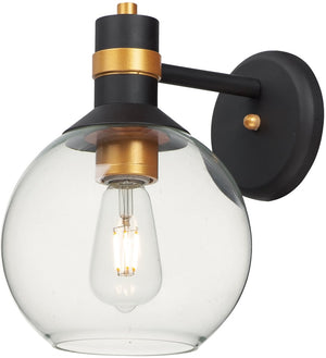 11"H Cabin 1-Light LED Outdoor Wall Light Sconce Bronze / Gold