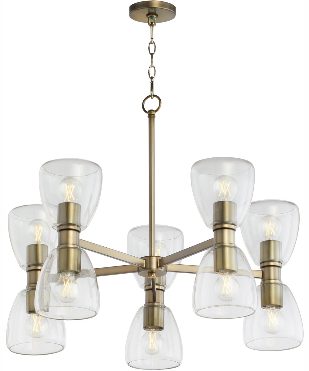 Relo 10-light Chandelier Dark Brass