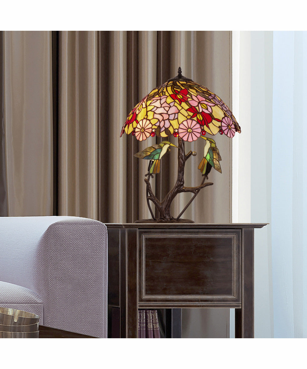 Perched Hummingbirds Tiffany Table Lamp