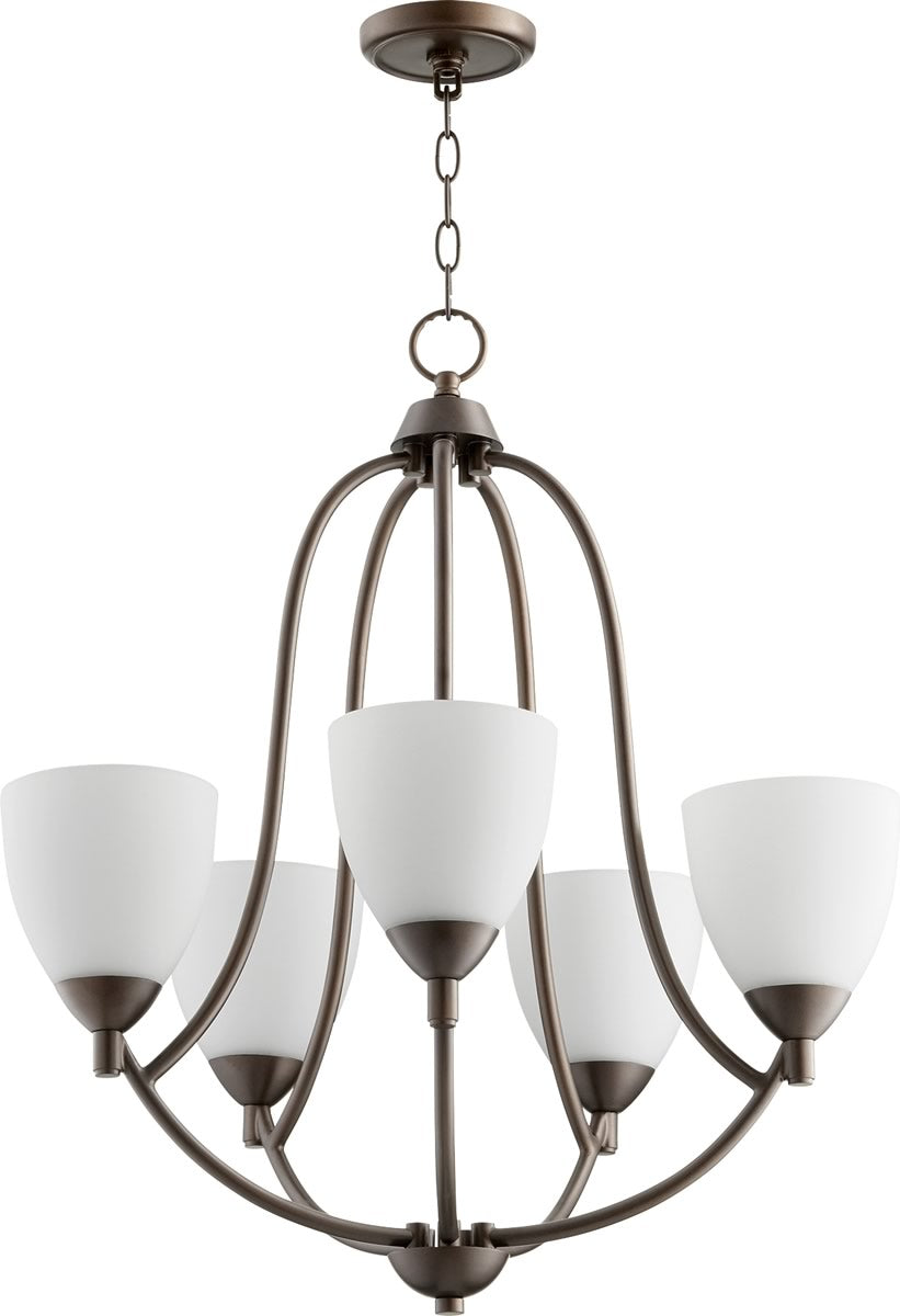24"W Barkley 5-light Chandelier Oiled Bronze
