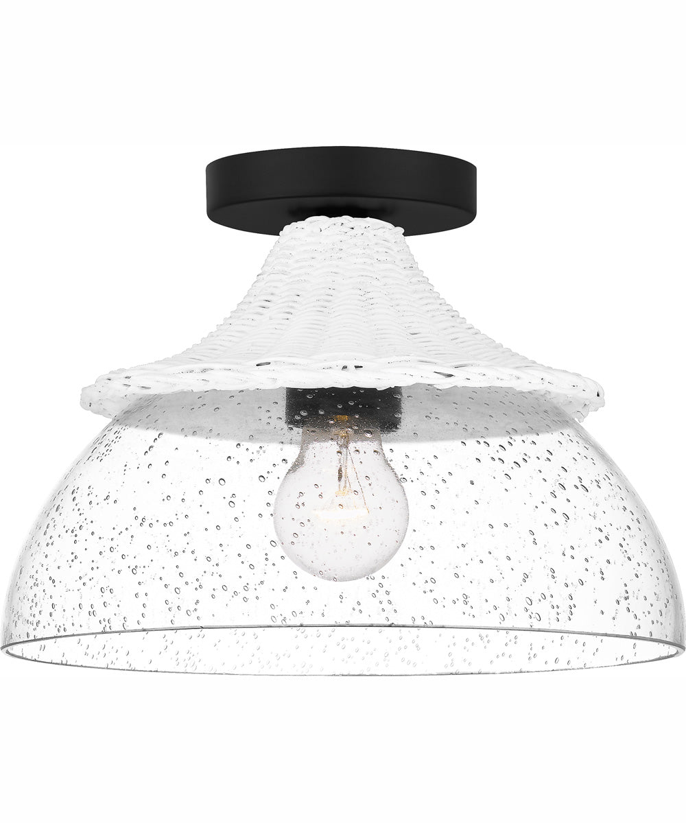 Otten Small 1-light Semi Flush Mount Matte Black