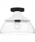 Otten Small 1-light Semi Flush Mount Matte Black