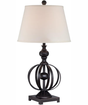 Marquette 1-Light Table Lamp Dark Bronze/Fabric Shade