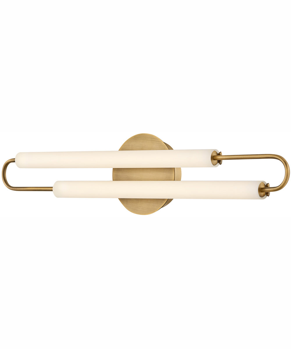 Eos LED-Light Medium LED Vanity in Lacquered Brass