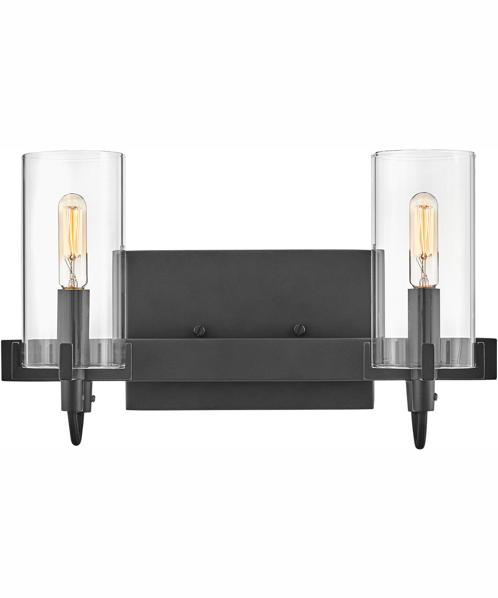 Ryden 2-Light Two Light Vanity in Black