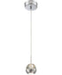 Draplin 1-Light Led Mini-Pendant Chrome/Crystal