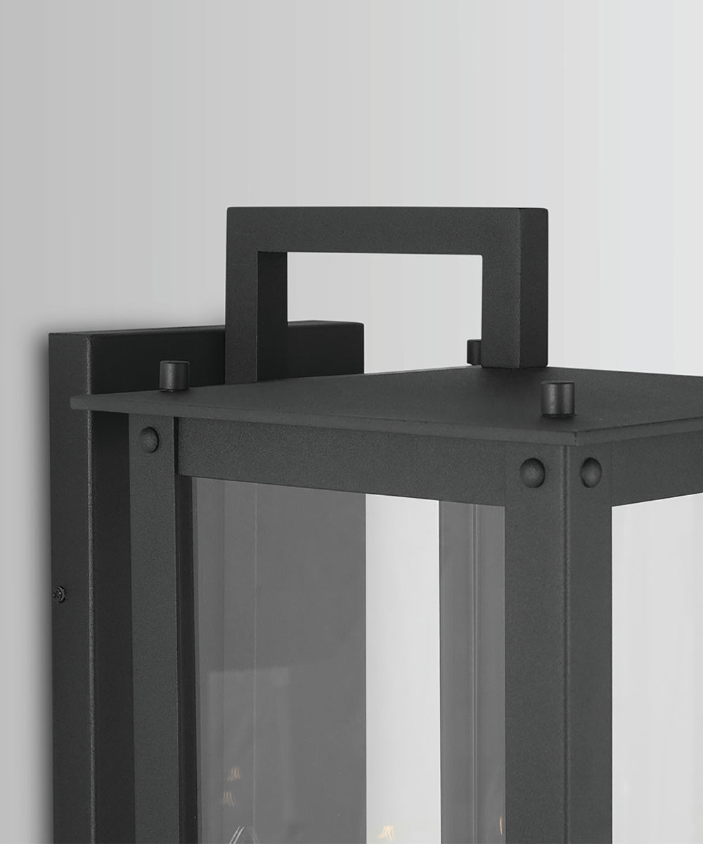 Hunt 4-Light Outdoor Wall Mount Rain or Shine - Black with Clear Glass